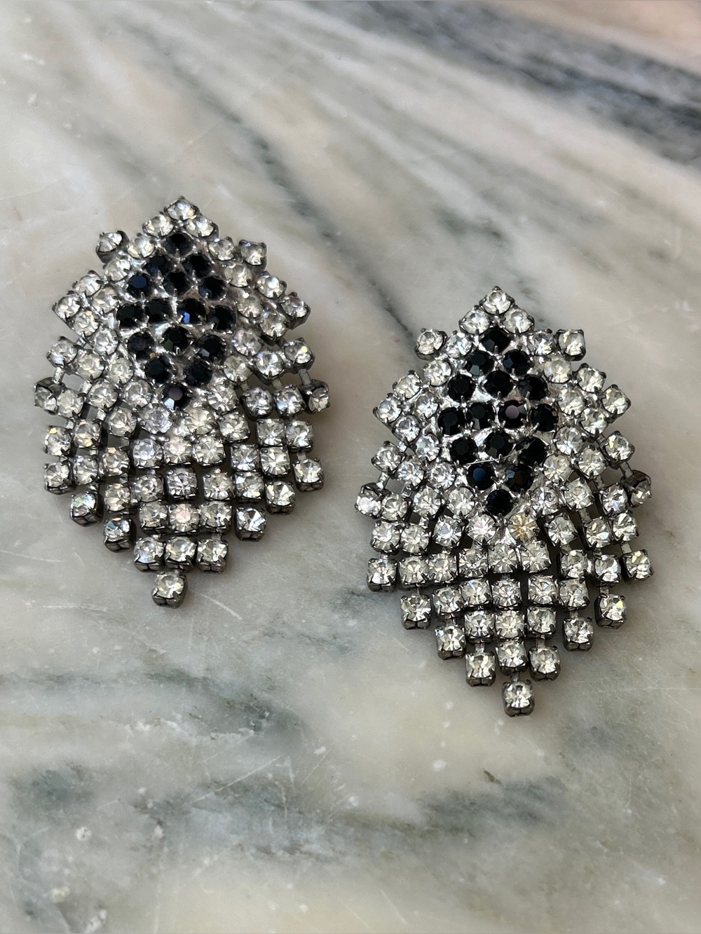 Art Deco Rhinestone Earrings